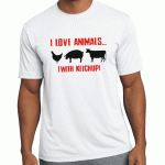Tričko pánske Funny/ I love animals ...